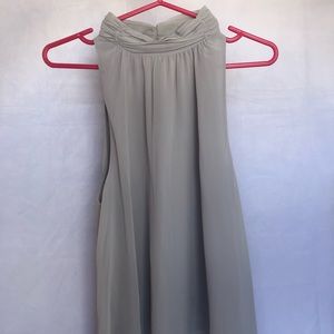 Grey high-neck blouse